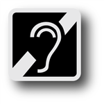 J97749 Hearing Impaired Pin Badge